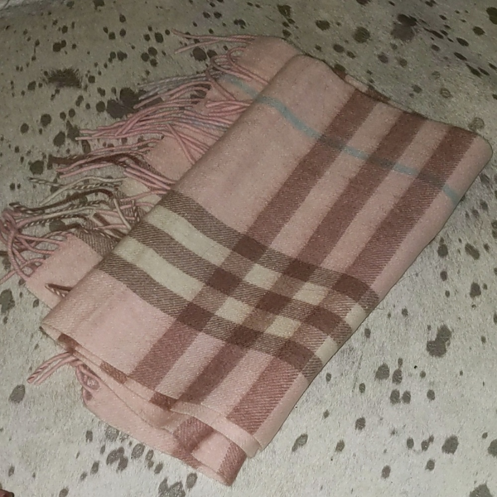 Plaid Pink Burberry Scarf